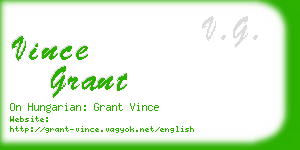 vince grant business card